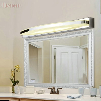 9w led mirror lights wall light fashion simple stainless steel toilet bathroom mirror anti-fog lights lamps makeup wall lamp