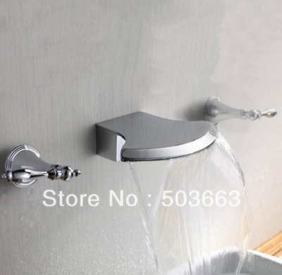 Contermporary Wall Mounted Waterfall Basin Faucet Mixer Tap S-568 [Shower Faucet Set 2167|]