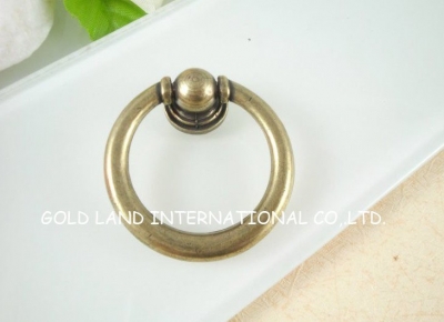 D40mmxH14mm Free shipping bronzy zinc alloy ring knobs bedroom cabinet knobs [KDL Zinc Alloy Antique Knobs &am]