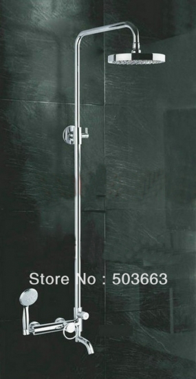 Fashion New style Free Shipping Wall Mounted Rain Shower Faucet Mixer Tap b0023 Brass Bath Chrome Shower Set [Shower Faucet Set 2331|]