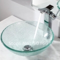 Free Ship Glass Basin Sink Faucet Basin Sets CM0049