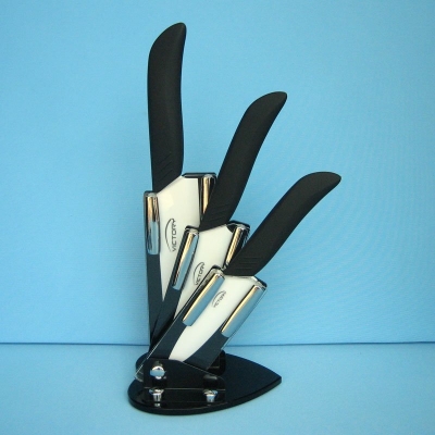 Hot Sale! 5Pcs Gift Ceramic Knife Sets, 4"+5"+6"+Peeler+Knife holder, Classic ?Kitchen Knives, CE FDA certified