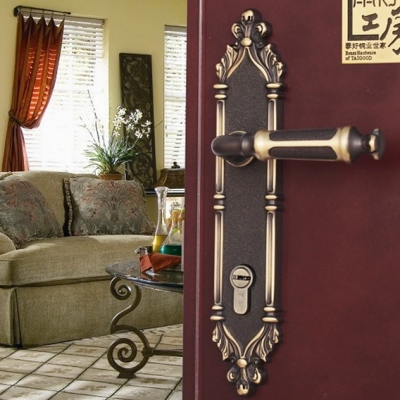 Modeled after an antique LOCK Coffee Door lock handle door levers out door furniture door handle Free Shipping pb56