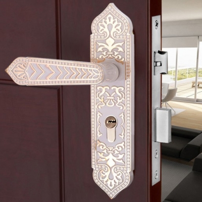 Modeled after an antique LOCK Ivory white Door lock handle door levers out door furniture door handle Free Shipping pb69