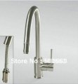 Pull Out Spout Kitchen Sink Faucet Brushed Nickel Mixer Tap Faucet L-632