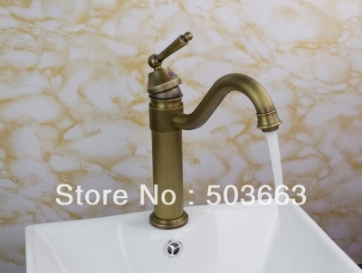 Wholesale Deck Mounted Antique Brass Bathroom Basin Sink Faucet Vanity Faucet Swivel Mixer Tap Crane S-166