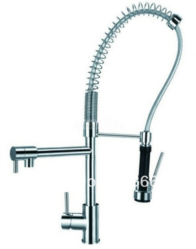 Wholesale New Spray Stream Chrome Kitchen Brass Faucet Basin Sink Pull Out Spray Mixer Tap S-733