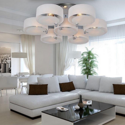 acrylic ceiling light modern brief living roomlights bedroom lamp restaurant kitchen lampround lamps 1-7 light