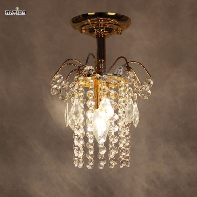 ceiling light with finish iron base crystal mini led light for bedroom