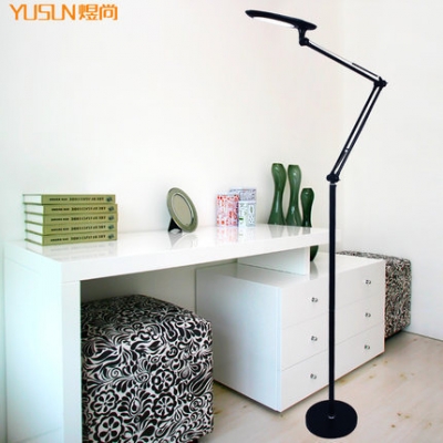 dimmable touch modern brief black led floor lamp bedside piano lamp long arm lighting height adjustable modern luminaria de piso [floor-lamps-3320]