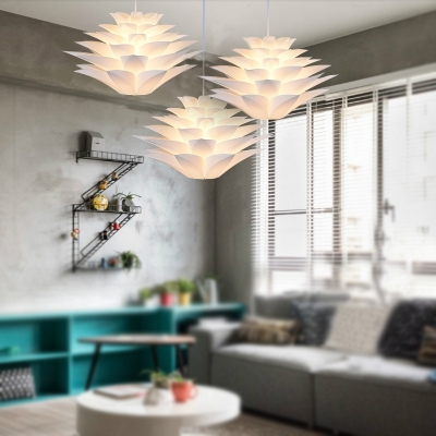 diy lily lotus iq puzzle pendant lampshade cafe restaurant ceiling room decoration led hanging lamp