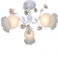 ems wrought iron flowers and lights lamp restaurant lamp ceramic ceiling lamp 3 lights