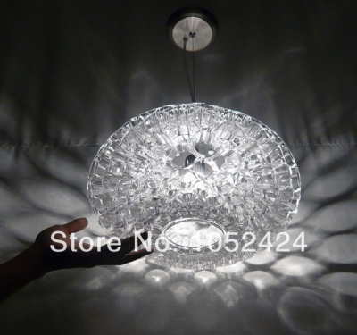 , honeycomb design pendant light, 1 light, modern transparent acrylic plating [pendant-lights-4040]