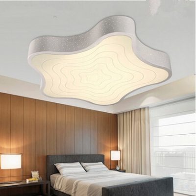 lustres home decoration modern brief child kids room ceiling light fixture star shape dimmable color adjustable rustic
