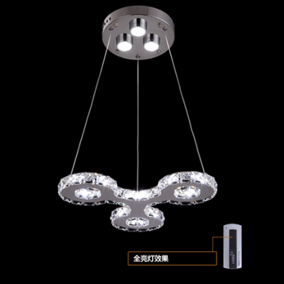 modern chandelier crystal, 110-240v lustre led crystal lamp with remote control crystal lamps for dining room [crystal-chandelier-5834]