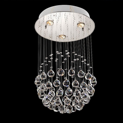 modern hanging crystal chandelier round chandelier contemporary k9 crystal ball chandelier decorative raindrop lamp for kitchen [chandeliers-2278]