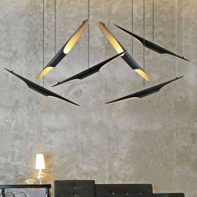 replica delightfull coltrane modern creative oblique pendant lamp e27x2 aluminum black+gold color fashion restaurant lighting
