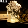 rose flower 3d table lamp bedside led night light for baby desk romantic atmosphere lamp for girlfriend wedding gift