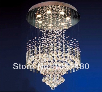 s modern design round chandeliers crystal light dia60*h100cm lustres foyer lights