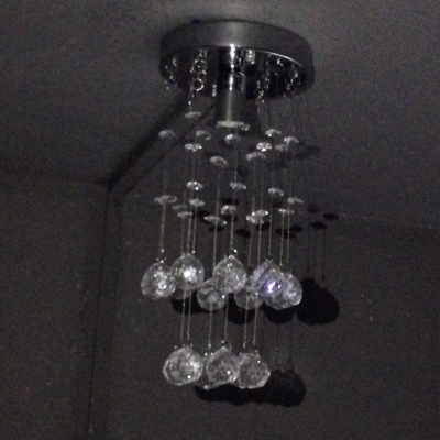 s ! modern round crystal chandelier light fixtures corridor aisle baconly led lamp + [modern-crystal-chandelier-5180]