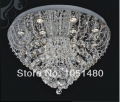 s round stainless steel k9 crystal chandeliers, modern home lighting