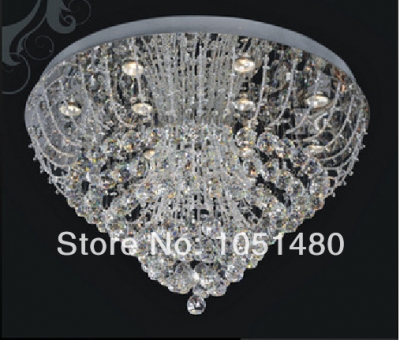 s round stainless steel k9 crystal chandeliers, modern home lighting [modern-crystal-chandelier-5077]