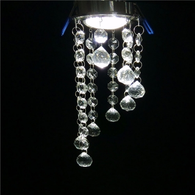 small blue sphere crystal led ceiling light lustre steamline mondern light with top stainless steel base d8.2cm h20cm
