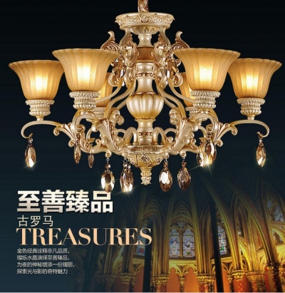 whole promotion & contracted crystal chandelier 6 lighting ( selling) personality luxurious lights