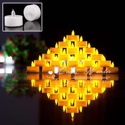 ,1440pcs/lot smokeless flameless electronic led candle light ,flashing yellow light 1.5 inch candle lamp