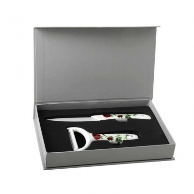 4" Kitchen Chef Ceramic Knife+Sharp peeler Ceramic Knives set with gift box White