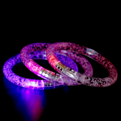 ,60pcs/lot,7color changing led light bracelet ,flash glow acrylic bracelet glow bracelet bangle for party