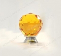 6Pcs/Lot Decorative K9 Orange Crystal Glass Chrome Cabinet Knobs And Handle(Diameter: 30MM Color:Orange)