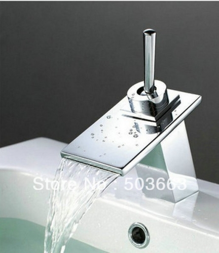 Bathroom Basin Sink Waterfall Mixer Tap Chrome Faucet YS-5171
