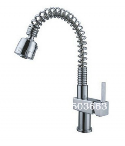Brass Kitchen Faucet Basin Sink Chrome Swivel Jets Spray Single Handle Mixer Tap S-800 [Kitchen Faucet 1616|]