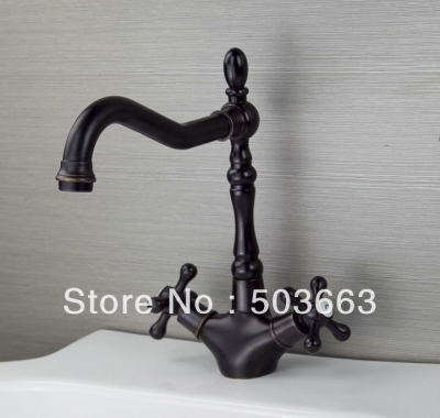 Classic Oil Rubbed Bronze Bathroom Basin Swivel Spout Faucet Sink Faucet Mixer Tap Vanity Faucet L-3808