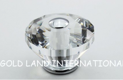 D40mm Free shipping pure brass top quality K9 crystal glass kitchen cabinet and drawer knobs
