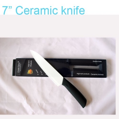 HYTT Brand 7" High-tech Chef Kitchen Ceramic knife with ABS comfortable black handle