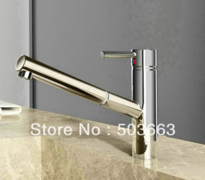 Luxury All Brass Waterfall Basin&sink Pull Out Spray Tap Mixer Kitchen Faucet , Chrome Finish Y-4541