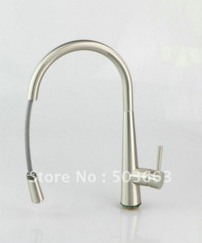 NEW Pull Out Style Brushed Nickel Bathroom Basin Sink Mixer Tap CM0201