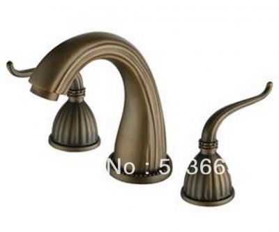Newly Free Ship Antique Classic Style B&S Tap Brass Mixer Deck Mounted Faucet CM0392 [Bathroom Faucet-3 or 5 piece set]