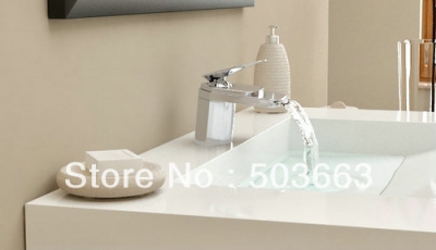 Pro Single Hole Deck Mounted Bathroom Basin Sink Mixer Tap Chrome Vanity Faucet L-8000 [Bathroom faucet 694|]