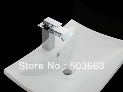 Shine Single Handle Chrome Finish Bathroom Basin Sink Waterfall Faucet Vanity Mixer Tap Vanity Faucet L-6018