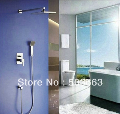 Wholesale 10" Rainfall Shower Head with Diverter Handle Spray Wall Mounted Set S-648