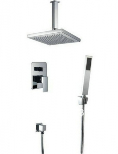 Wholesale 8" Entire Shower Set Mixer Valve Diverter Shower Head Rainfall 4 Bathroom S-657