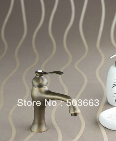 Wholesale New Classic Antique brass Bathroom Faucet Basin Sink Spray Single Handle Mixer Tap S-853