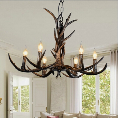 artistic black antler featured chandelier with 6 lights dedicated antler chandeliers+ 110-220v [modern-chandelier-6173]