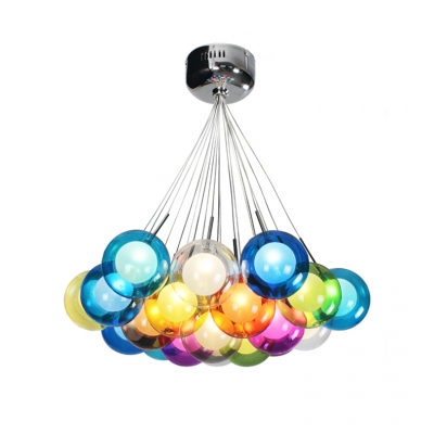 modern glass pendant light with led g4 retrofitted bulbs 19 lights color glass living study room loft lights