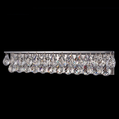 modern led wall lamp 15w l80 cm 90-265v crystal wall light stainless steel bathroom living bedroom wall sconces