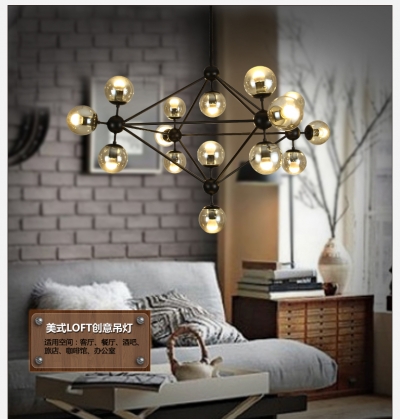 modo magic bean chandeliers pendant lamps fixtures for living room mall el,ac110-240v led dna bubble modern glass pendant [pendant-lights-5417]