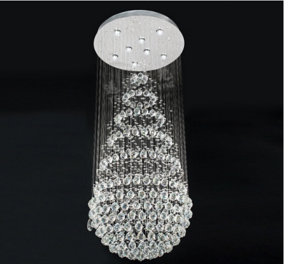new long chandelier crystal round chandelier for hall haing light modern staircase chandelier